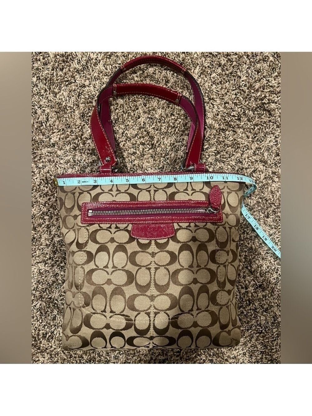 COACH PENELOPE SIGNATURE CANVAS TOTE - Picture 14 of 16